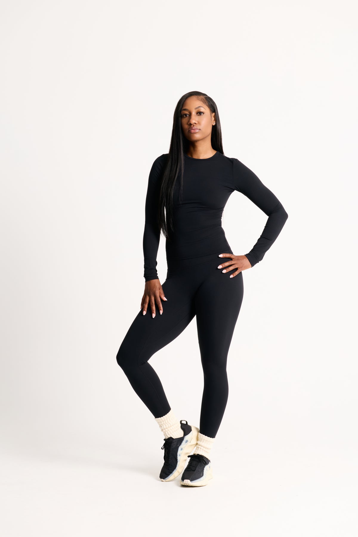 Salavou Ultimate Sculpt Leggings in Black, high waisted