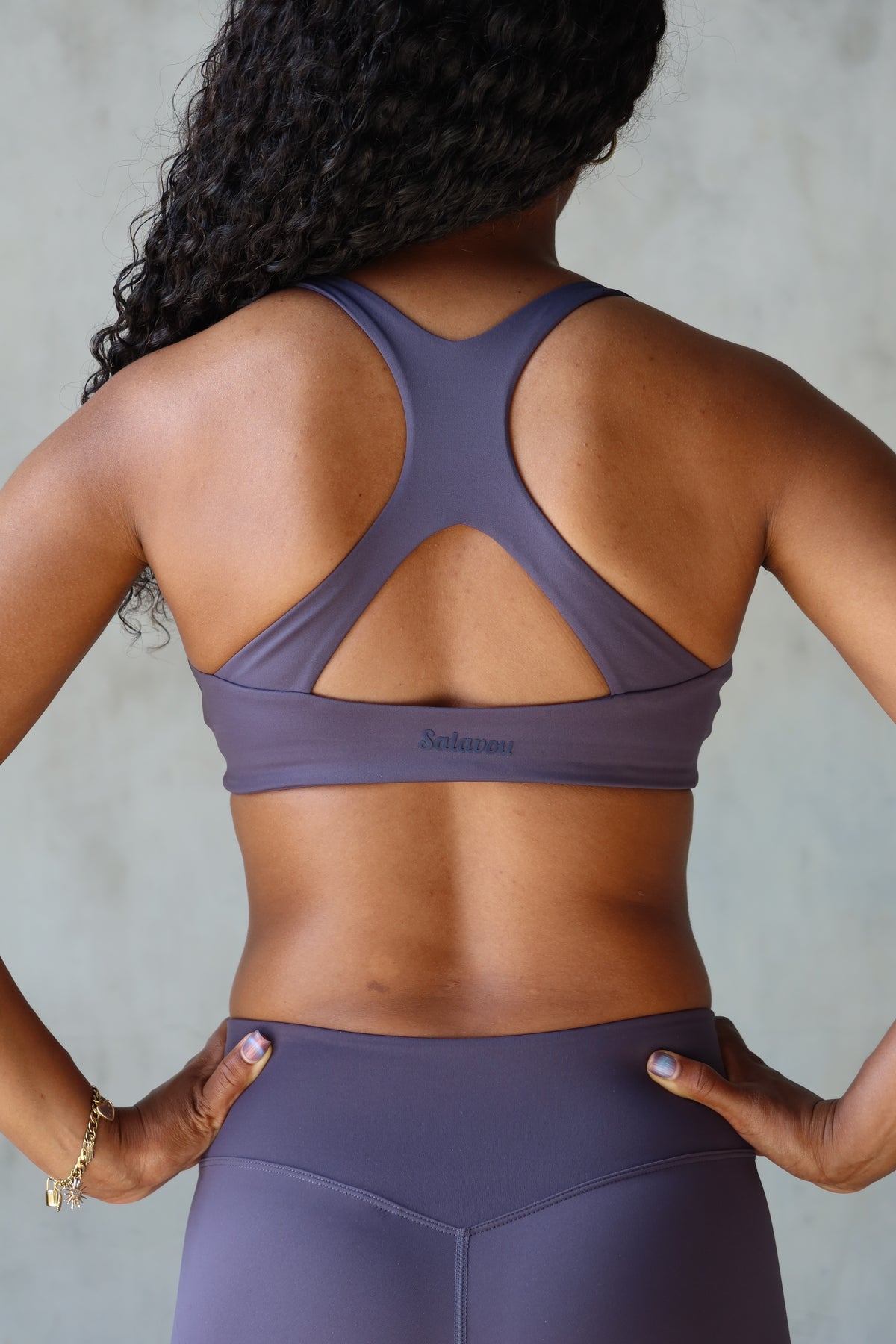 Salavou Align Sculpt sports bra in Muted Violet
