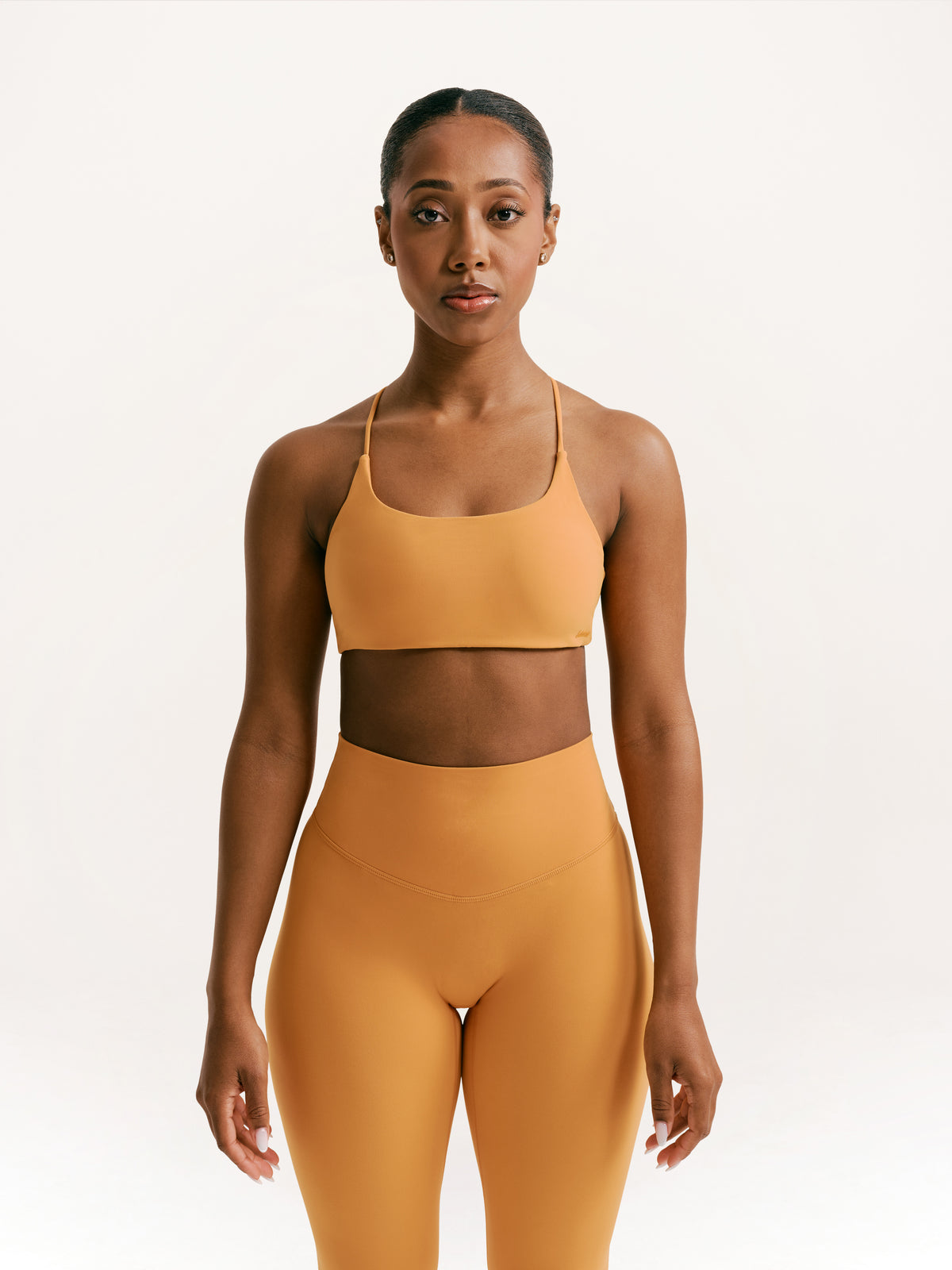 Salavou Cross Back Sports Bra in Orange