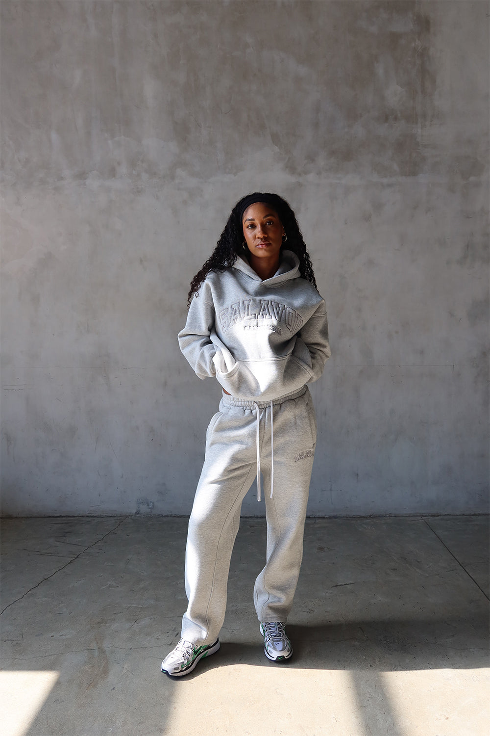 Salavou Everyday Hoodie in Grey, cozy fleece