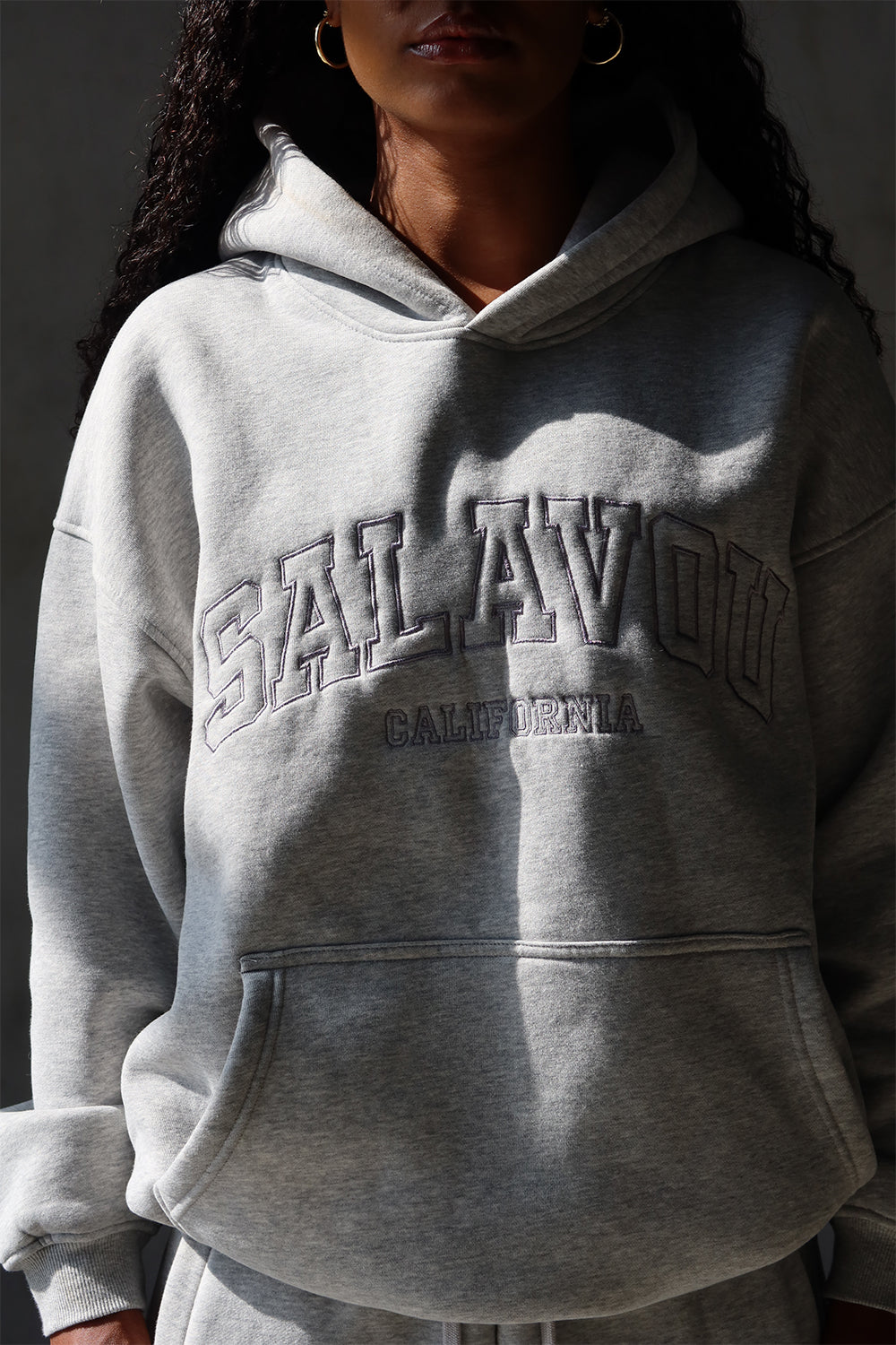 Salavou Everyday Hoodie in Grey, cozy fleece