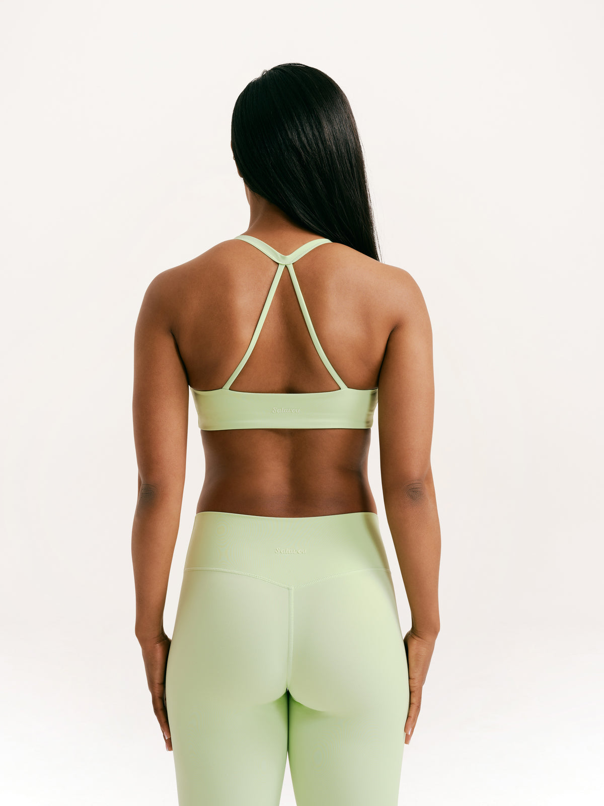Salavou The Allure Bra in Green, lifting sports bra